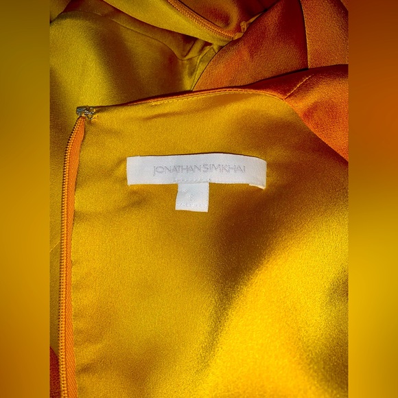 Jonathan Simkhai long sleeve mustard dress - Picture 3 of 4